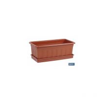 Brauner Übertopf Orangenblütenmodell 50x21,5x16+Platte 48x19,5cm