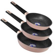 Cecotec Bratpfannenset 18-22-26 cm – Aluminiumguss – Antihaftbeschichtung Select Teflon – Spülmaschinenfest