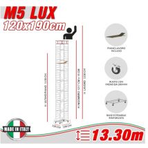 Scedil - Trabattello M5 lux Altezza lavoro 13,30 metri