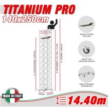 Trabattello Titanium Pro Altezza Lavoro 14,40 Metri
