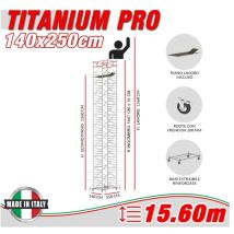 Trabattello TITANIUM PRO Altezza lavoro 15,60 metri