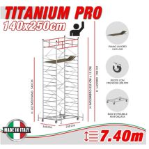 Trabattello Titanium Pro Altezza Lavoro 7,40 Metri
