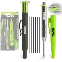 Pro Series Aluminium Tiefloch-bleistift Mit 6 Ersatzminen Und Dazugehörigen Standort-holstern All-in-one-bau-markierungs-set - Amk1-pro - Tracer