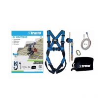 Dachdecker-Set Auffanggurt + Höhensicherungsgerät + 10 m Seil - 70162 - Tractel