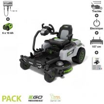 Tracteur Tondeuse électrique ZT4201ES, coupe 107 cm, 6 batteries de 10Ah et chargeur mural inclus