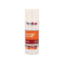 440.0071011.076 Trade Quick Dry Acrylic Spray Paint Gloss White 400ml PKT71011 - Plastikote