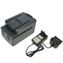 2in1 Set: Li-Ion Akku 40V / 3000mAh + Ladegerät inkl. Netzteil kompatibel mit Worx WG770 WG770E WG776 WG776E WG168E.9 WG268E.9 WG568E.9 - Trade-shop