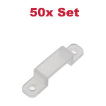 50x Kabelhalter Kabelbefestigung Klemmen Klammern Nagelschellen Wandclips für 10mm bis 13mm Lichtschläuche Kabel Stromkabel - Trade-shop