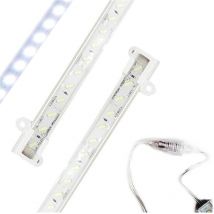 Trade Shop - Barra De Perfil De Aluminio Para Interior De 1 Metro Con Tira De Led Rígida -