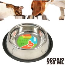 Gamelle Pour Chat Et Chien En Acier Antidérapant De 23 Cm Pour Nourriture, Eau Et Croquettes
