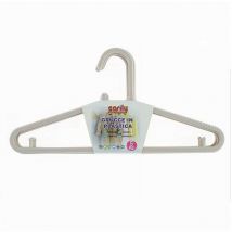 Trade Shop Traesio - Trade Shop - 5er Set Kleiderbügel aus Kunststoff, Beige, für Hosen und Jacken, 87690 -