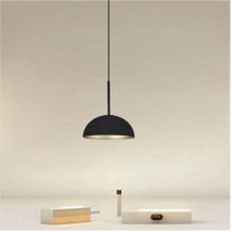 Trade Shop - Moderne Pendelleuchte Mit Schwarz-goldem Eisenkuppel-lampenschirm E27 33771 -