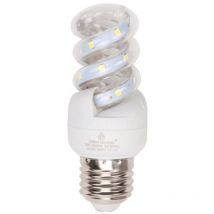 Trade Shop - LAMPADINA LED E27 7W 665LM TORTIGLIONE VORTISCHE SPIRALE LUCE FREDDA NATURALE CALDA -