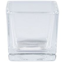 Vase Cube 10x10x10 Cm Verre Cristal Bougies Porta Fiori Porta Pianta