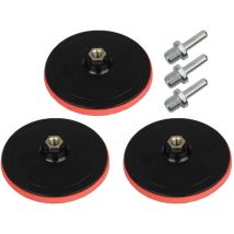 Trade-Shop Klett Haftteller / Schleifteller / Stützteller / Polierteller inkl. M14 Spanndorn Adapter für Winkelschleifer Poliermaschinen / ø 100mm