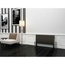 TradeRad Premium Raw Metal Lacquer Horizontal 4 Column Radiator 500mm H x 1014mm W