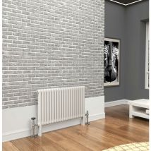 Traderad - Premium White 2 Column Horizontal Radiator 600mm x 879mm - White