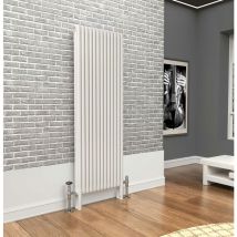 Traderad - Premium White 3 Column Vertical Radiator 1800mm h x 519mm w - White