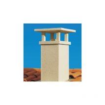 Poujoulat - Salida de tejado cuadrada Tradinov 90 a 103% Ø230 Clas yeso ocre tcp 100-230S - 01230405