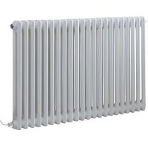 Regent Radiatore Termoarredo Elettrico di Design Orizzontale - Termosifone Bianco - 2 x 22 Colonne - Termostato Touch - 600 x 1010 x 68mm