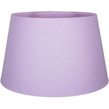 Traditional 30cm Soft Lilac Linen Fabric Drum Table/Pendant Shade 60w Maximum by Happy Homewares Lilac