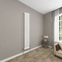 Traditional Cast Iron Style Radiator Vertical 2 Column White 1800x290mm