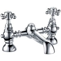Gravity Bathrooms - Traditional Chrome Brass Crosshead Bath Filler