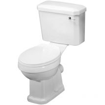 Traditional Close Coupled Pan Cistern & Soft Close Seat - Chrome Lever - TRADTOILET1