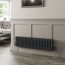 300 x 1190mm Triple Horizontal Traditional Colosseum Anthracite Column Radiator