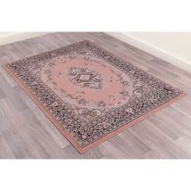 Lord Of Rugs - Traditional Poly Lancashire Oriental Hallway Rug Blush Pink 70 x 200 cm (2'4''x6'7'') Runner