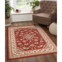 Lord Of Rugs - Traditional Sherborne Classic Bordered Hallway Rug in Terracotta 66 x 230 cm (2'5'x7'7') Runner