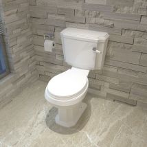 Traditional Toilet Close Coupled Ceramic Pan Cloakroom Soft Close Seat Bathroom