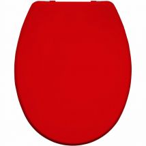 Bemis - Traditional Toilet Seat Red Bathroom Round Bottom Fix Plastic Sta-Tite