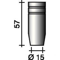 Gasdüse kon.15mm f.ERGOPLUS 25 Trafimet