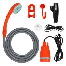 Tragbare Autodusche, elektrische Dusche, usb, wiederaufladbare Lithiumbatterie, Orange