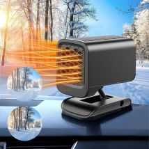 Kinsi - Tragbare Autoheizung 12V 150W, Mit 360°-Drehhalterung, Entfrostung, Beschlagentfernung