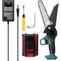 Meterk - Tragbare elektrische Mini-Astsäge, 21 v, wiederaufladbar, kleine Holzspalt-Kettensäge, einhändiges Holzbearbeitungswerkzeug für den Garten,