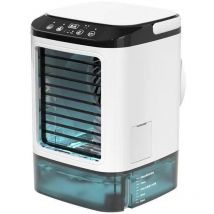 Sjqka - Tragbare Klimaanlage, persönliche Klimaanlage mit 900 ml großem Wassertank und Kühler, Doppelnebelspray und 7 Farblichtern, 3