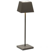 Tragbare und wiederaufladbare IP54 taubengraue Siesta LED-Tischlampe