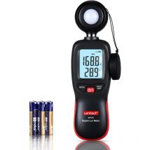 Dolaso - Tragbarer digitaler Lichtmesser mit Umgebungsthermometer, Reichweite bis zu 200.000 Lux, Photometer, Lichtintensitätstest für Garten,