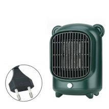 Tragbarer elektrischer Heizstrahler mit Thermostat, 500 W, kleiner Keramikheizstrahler für den Schreibtisch, Grün