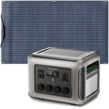 Allpowers - Générateur solaire R2500 2016 Wh avec panneaux solaires monocristallins etfe 200 w, 4 sorties ca de 2500 w (crête 4000 w), station