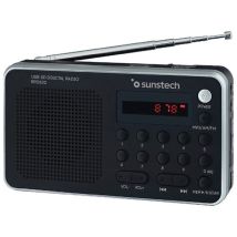 Tragbares Radio – AM/FM – USB – microSD – 1,4 W RMS – 400 mAh Akku – 70 Voreinstellungen – Teleskopantenne – Sleep-Funktion