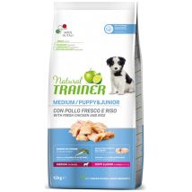 Natural per Cane Puppy & Junior Medium con Pollo da 12 Kg - Trainer