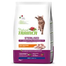 Natural Trainer per Gatto Adult Sterilised con Tacchino da 3 Kg