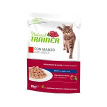 Gatto Adult Bocconcini in Salsa 85gr Manzo - Trainer