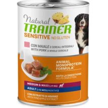 Cane Sensitive Medium Maxi No Gluten 400gr Maiale e Cereali Integrali - Trainer