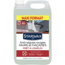 Starwax - Traitement anti-algues rouges prêt à l'emploi pour murs et façades 6L