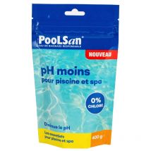 Bsi Poolsan pH Moins - Poudre - Pour Diminuer Et Stabiliser Le pH de l'Eau - Idéal Pour Piscine Et Spa - 400g