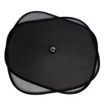 2 schwarze, mikroperforierte, dreilagige, faltbare Seitensonnenblenden zum Schutz des Fahrzeuginnenraums vor der Sonne. 100 % hochwertiges Polyester.